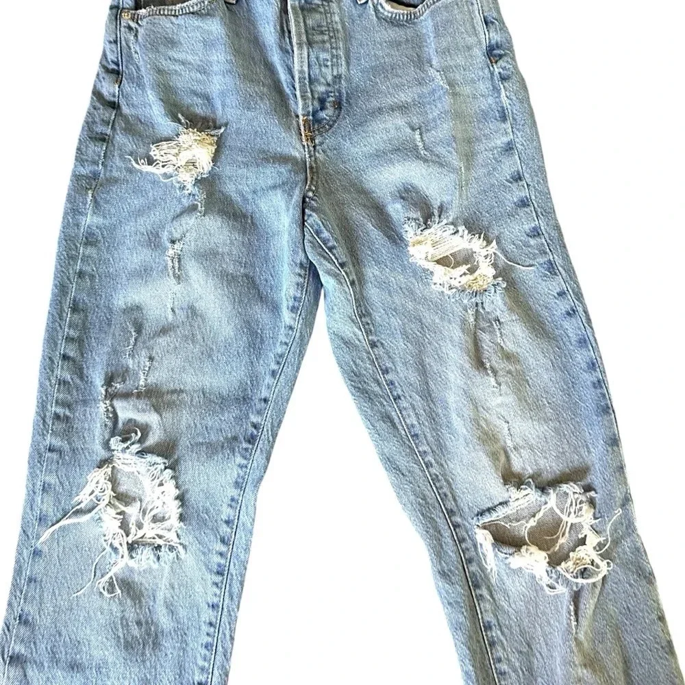 Urban Outfitters BDG High Rise Distressed Straight Jeans size 27 - Picture 5 of 7